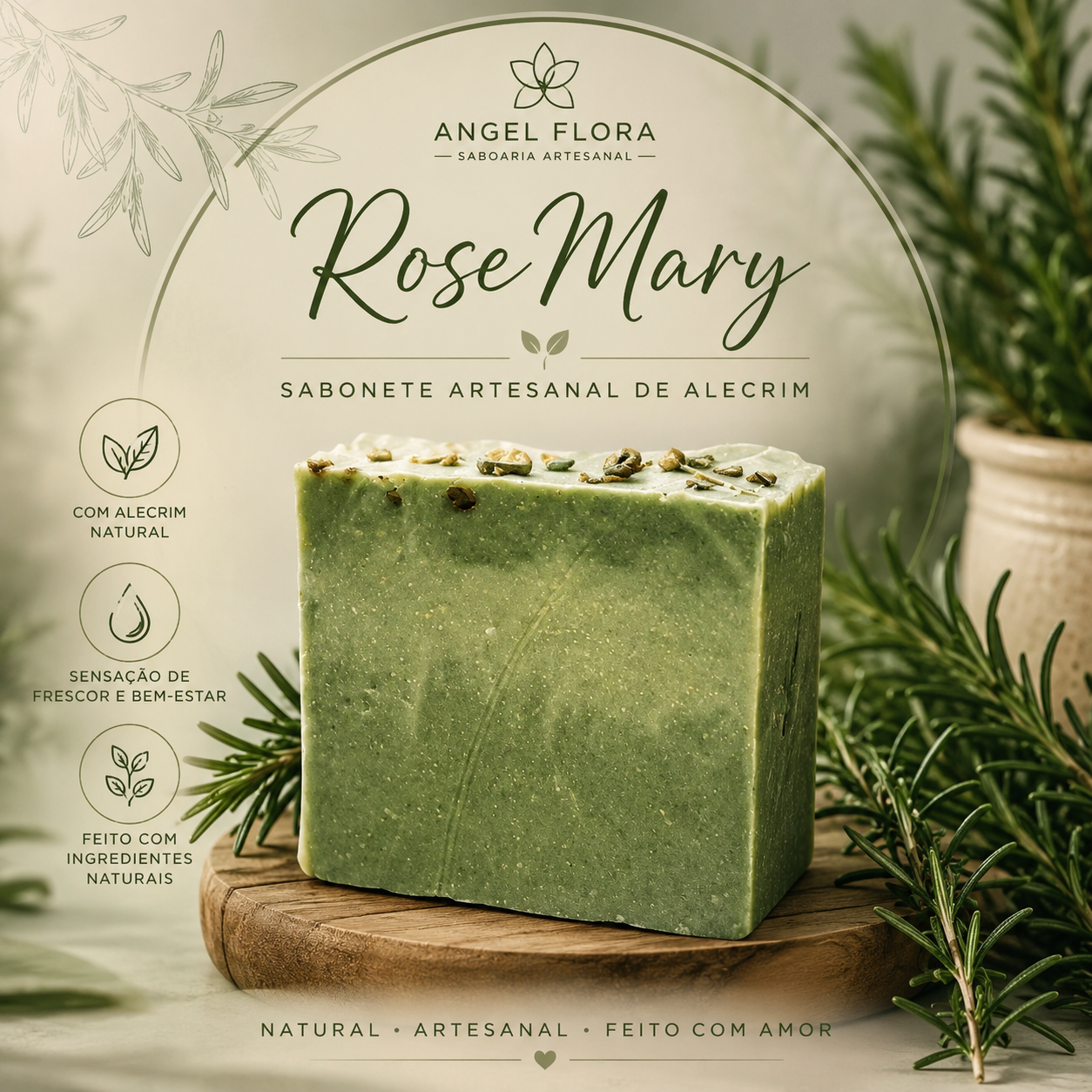 Sabonete Artesanal Rosemary Alecrim